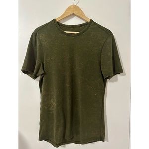 Lululemon Men's 5 Year Basic T-Shirt - Cloudy Wash - Dark Olive - Small